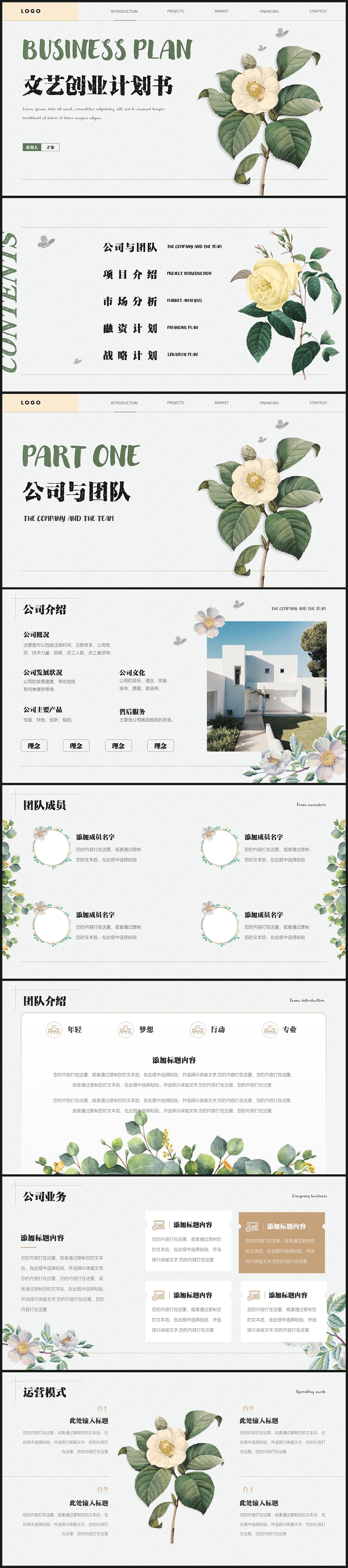 复古文艺风创业计划书PPT（图ZMjI2NjMwOTM2） - PPT/Keynote - 站酷设计师石头PPT原创素材 - 站酷ZCOOL