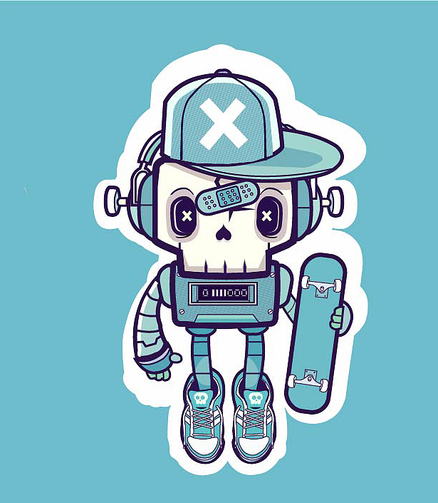 嘻哈风插画（图ZMTQwNzI0Mjgw） - 创作习作 - 站酷设计师伍德豪原创素材 - 站酷ZCOOL