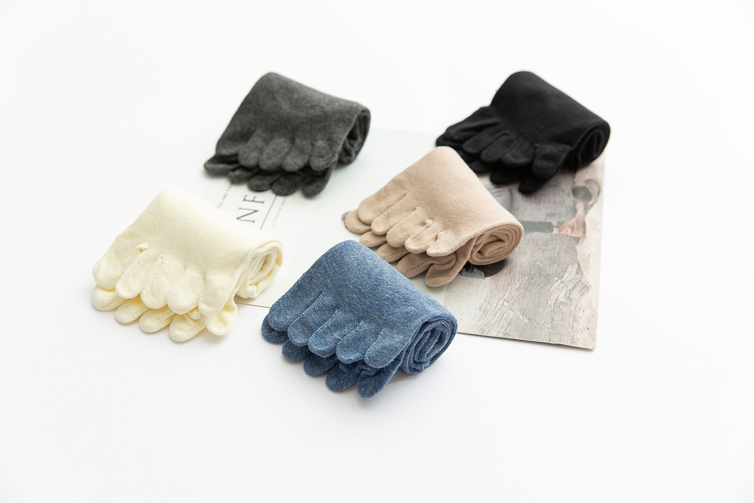 2019春夏男袜袜子五指袜商务袜白袜子