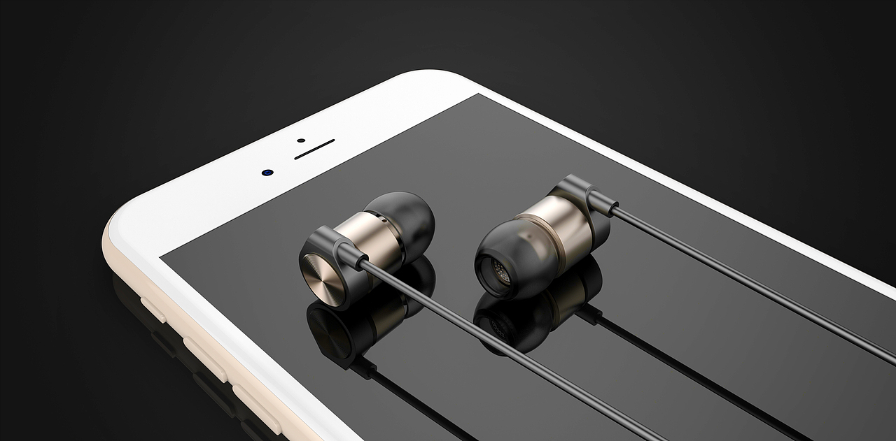 入耳式耳机高清渲染