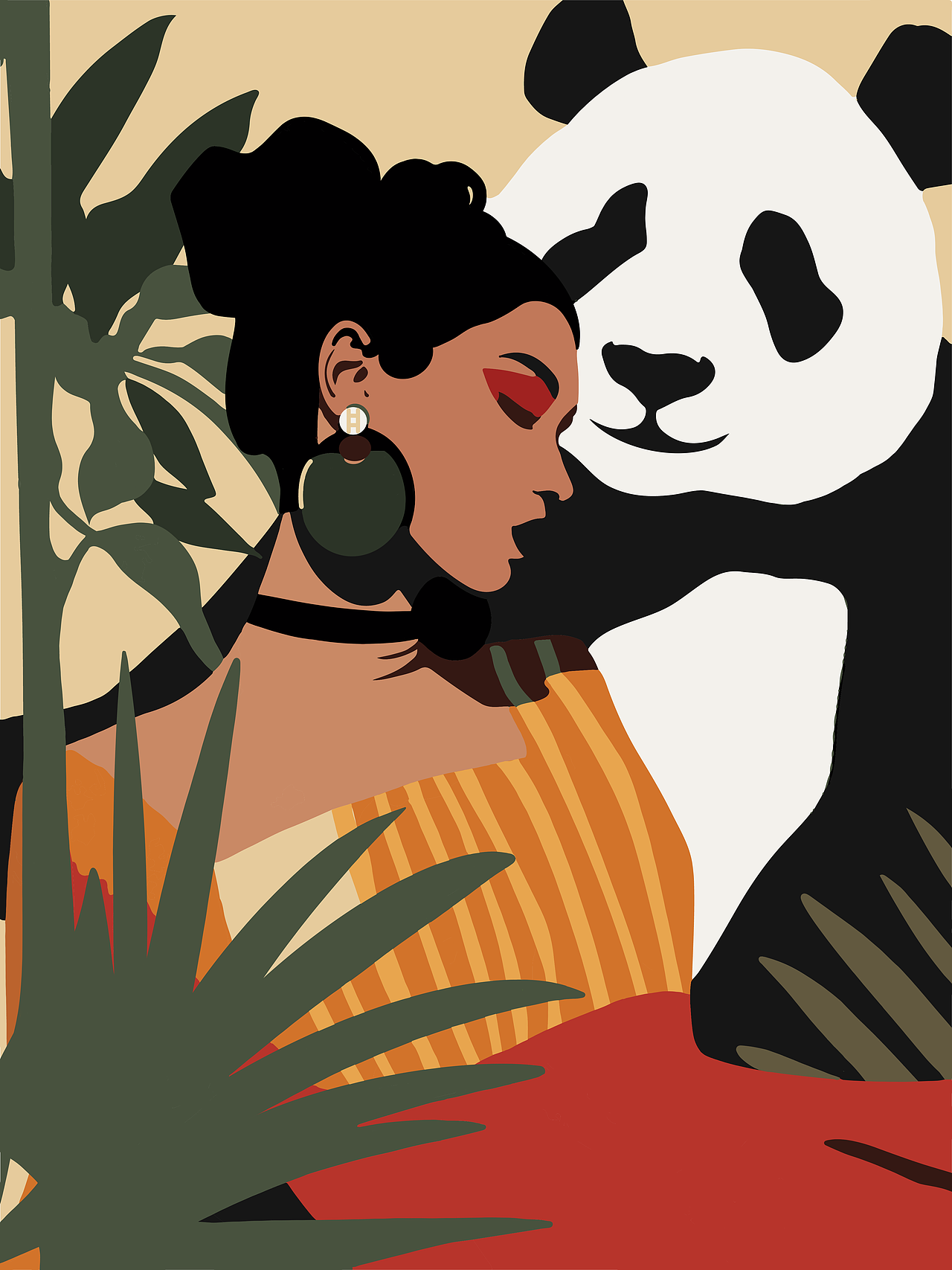 美女与野兽（图ZMzc5NzA0Mjc2） - 新锐潮流插画 - 站酷设计师画画攒钱娶媳妇儿原创素材 - 站酷ZCOOL