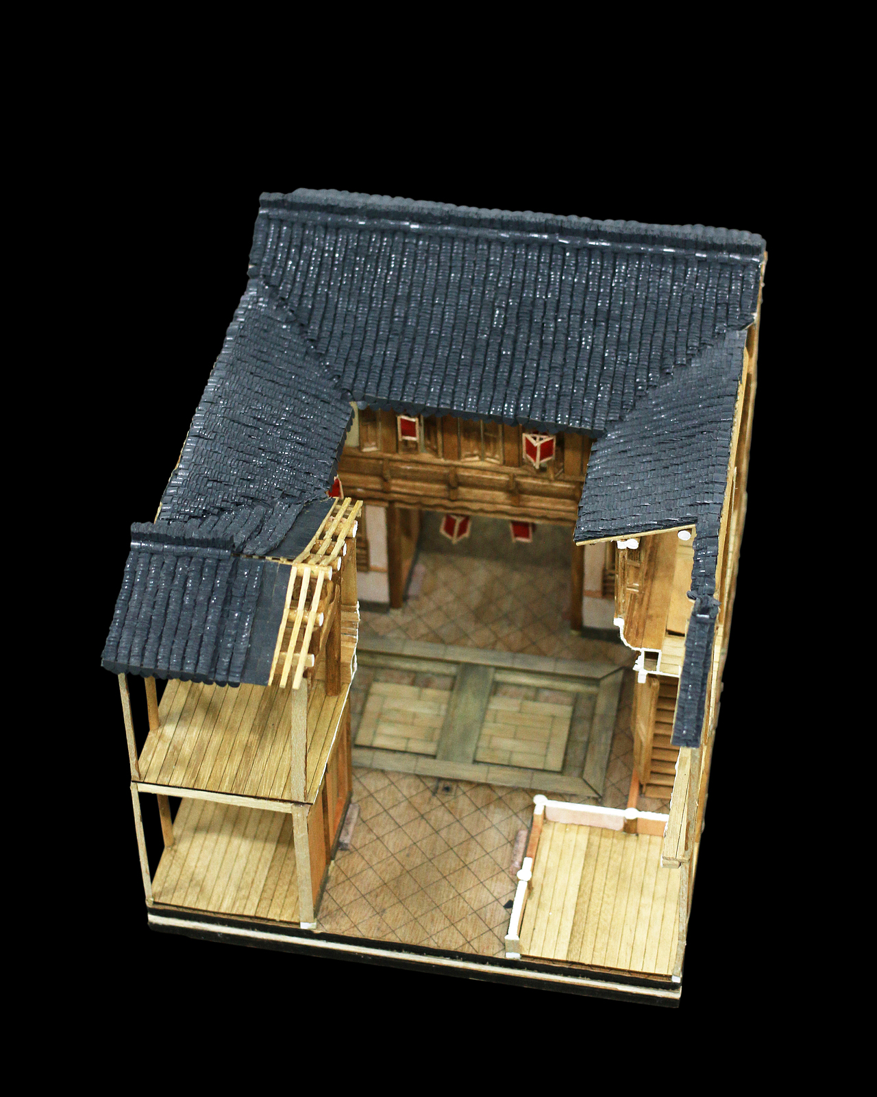 徽派古民居建筑模型