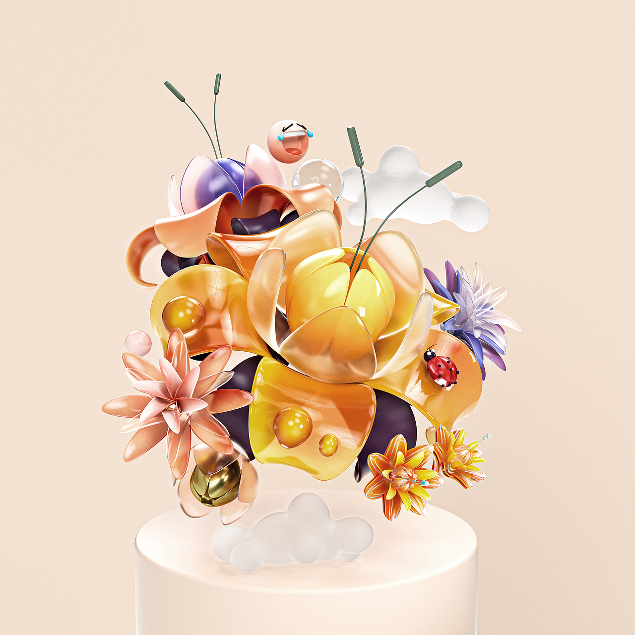 C4D 3S材质、玻璃材质、OC渲染-3月份（图ZMzM3MDgxNTYw） - 场景 - 站酷设计师AI三维设计师原创素材 - 站酷ZCOOL
