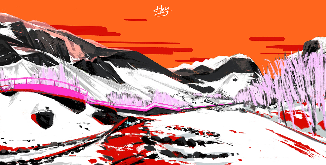 长白雪⛰️（图ZMzM0OTE3NDky） - 商业插画 - 站酷设计师猫不喜原创素材 - 站酷ZCOOL