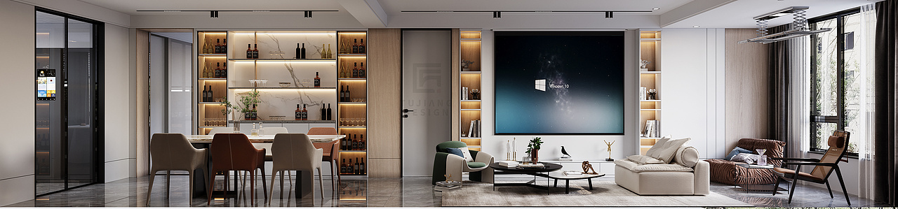 松弛感十足的现代设计:理想中的美学新居