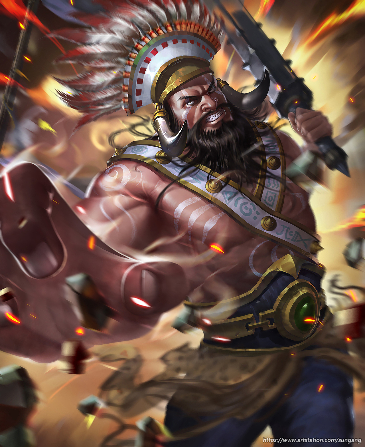 三国武将孟获海报