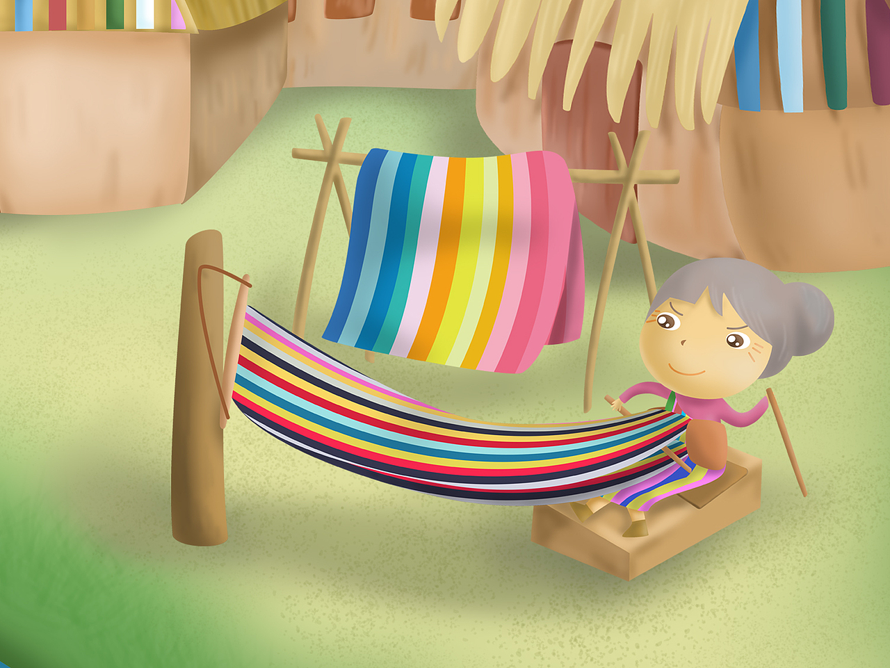 独龙风情（图ZMTA3NDE5MzM2） - 儿童插画 - 站酷设计师过海原创素材 - 站酷ZCOOL