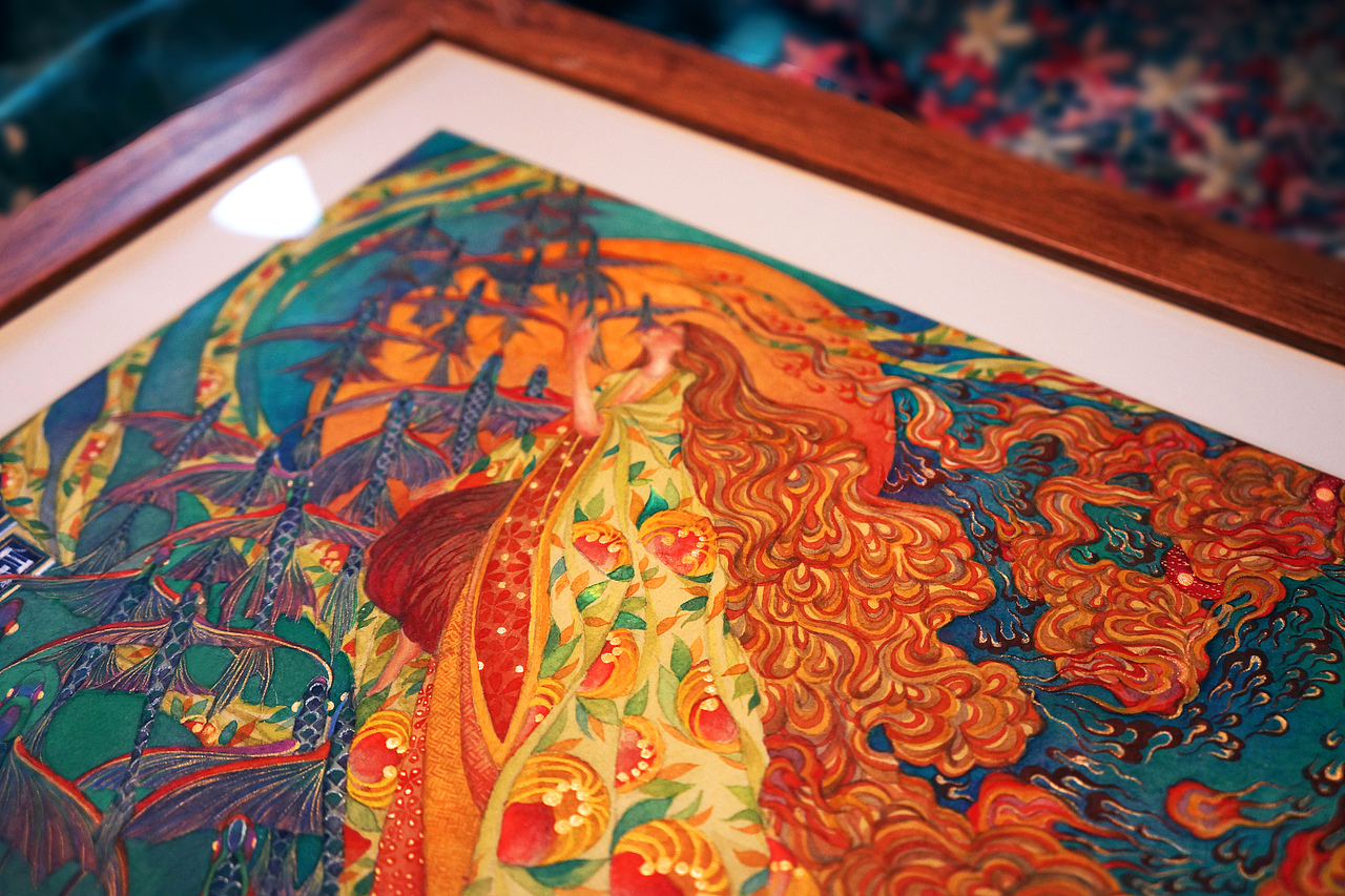 《玄荒登天谱.飞鱼扶摇-道化姬》白中南颜彩-人川集（图ZMTQzNDk5MzQw） - 艺术插画 - 站酷设计师白中南原创素材 - 站酷ZCOOL