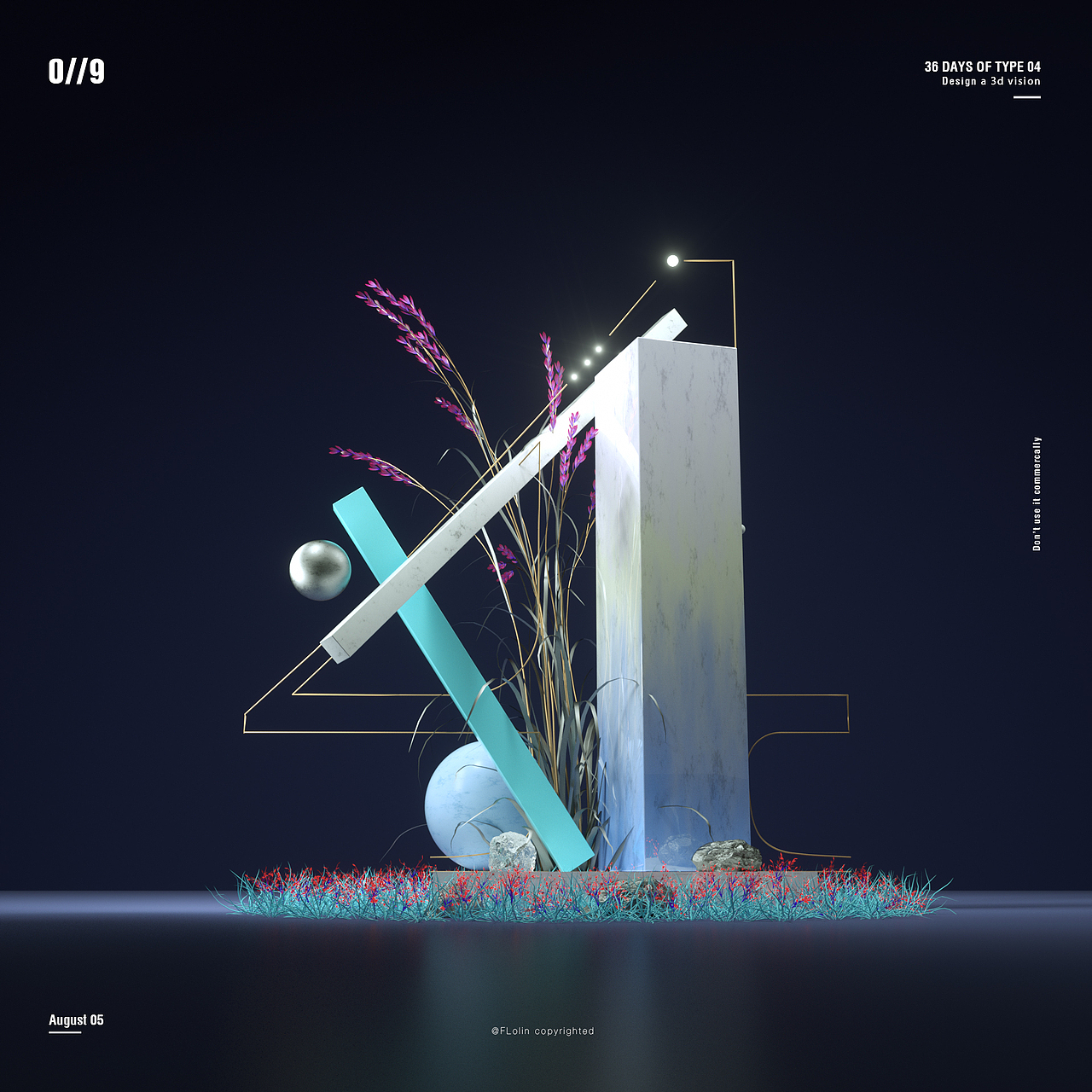 36 DAYS OF TYPE(附件包含0-9三维工程文件)