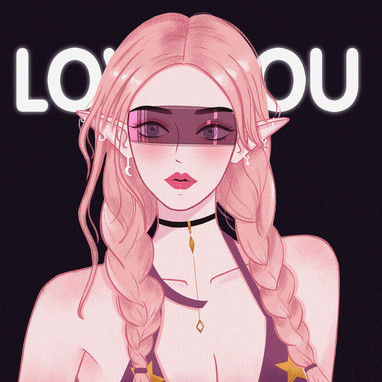 精灵少女插画头像
