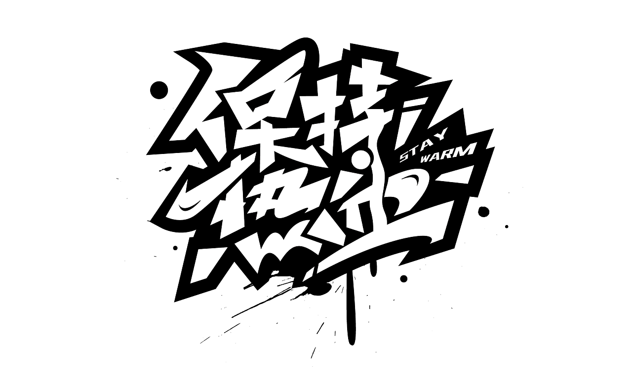 今天做的几个涂鸦风格字体