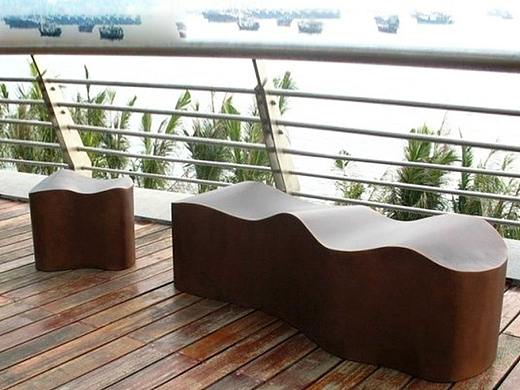 玻璃钢波浪座椅