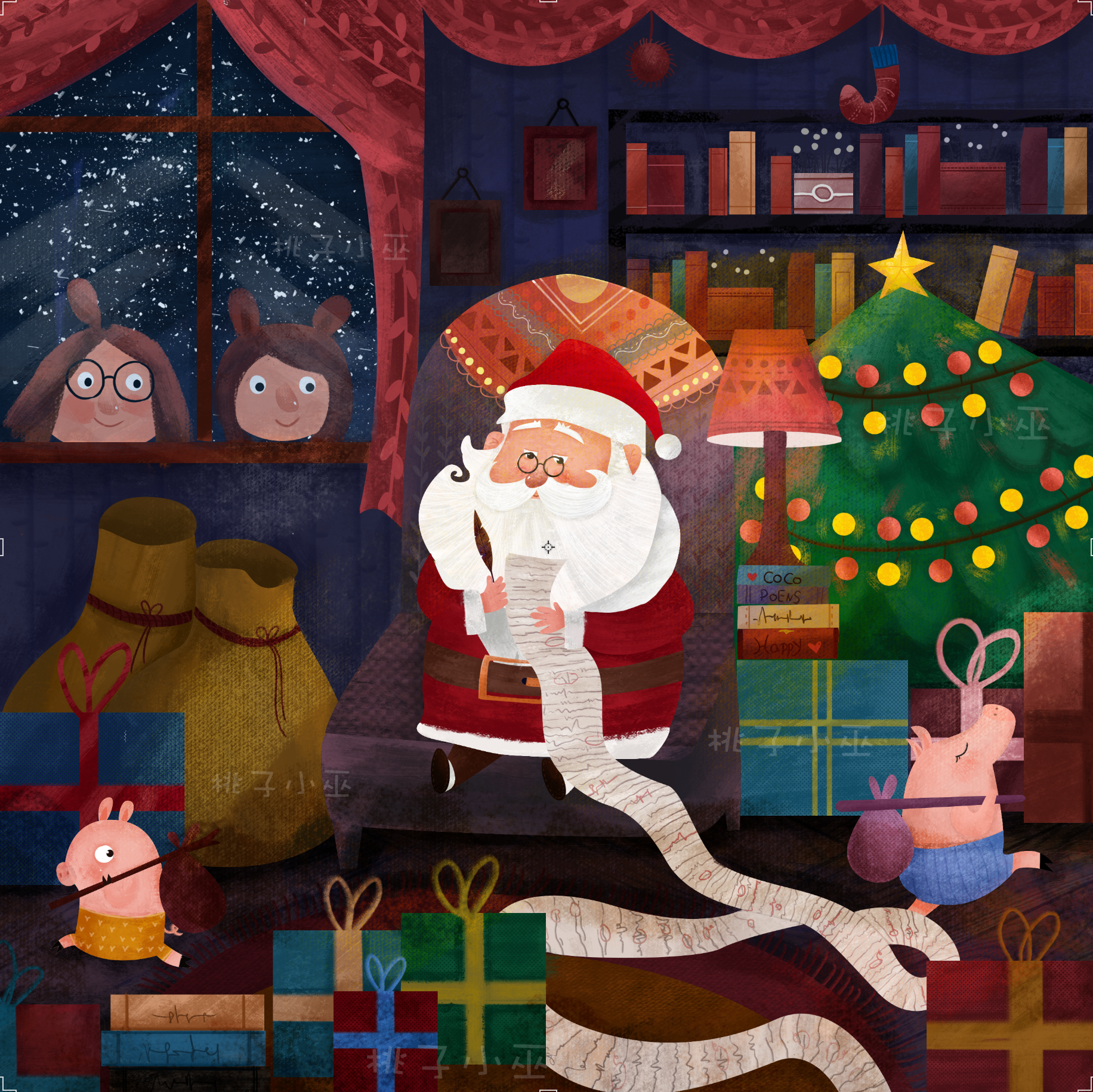 圣诞节涂鸦|插画|儿童插画|桃子小巫 - 原创作品 - 站酷 (zcool)