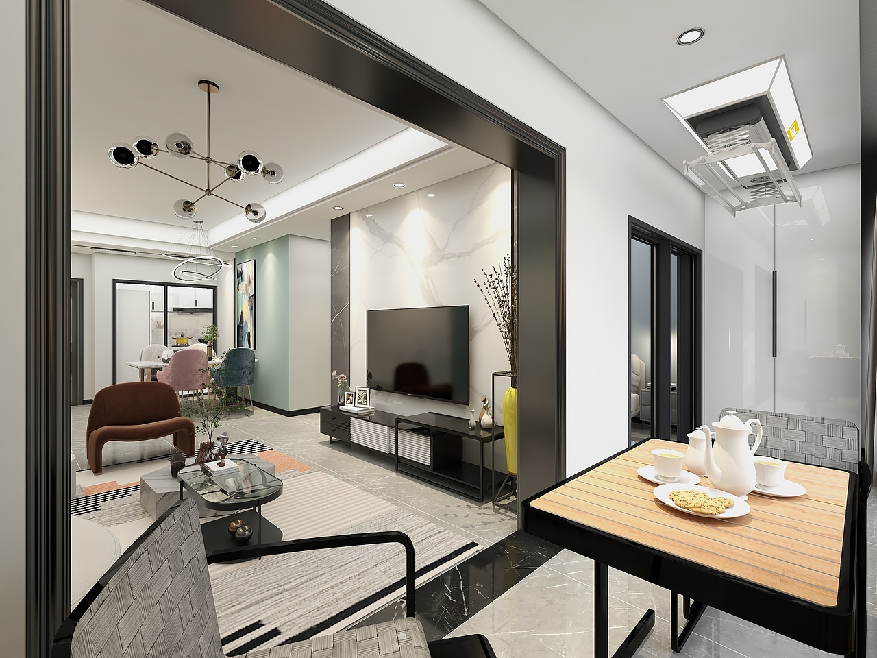 四川南充金科集美天宸(91平方现代简约三居室)