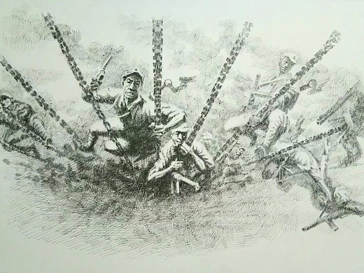 红军题材钢笔画