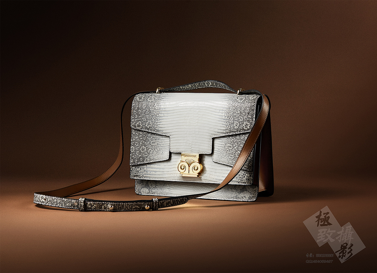 珍稀皮具蜥蜴皮女包拍摄精修海报形象照案例