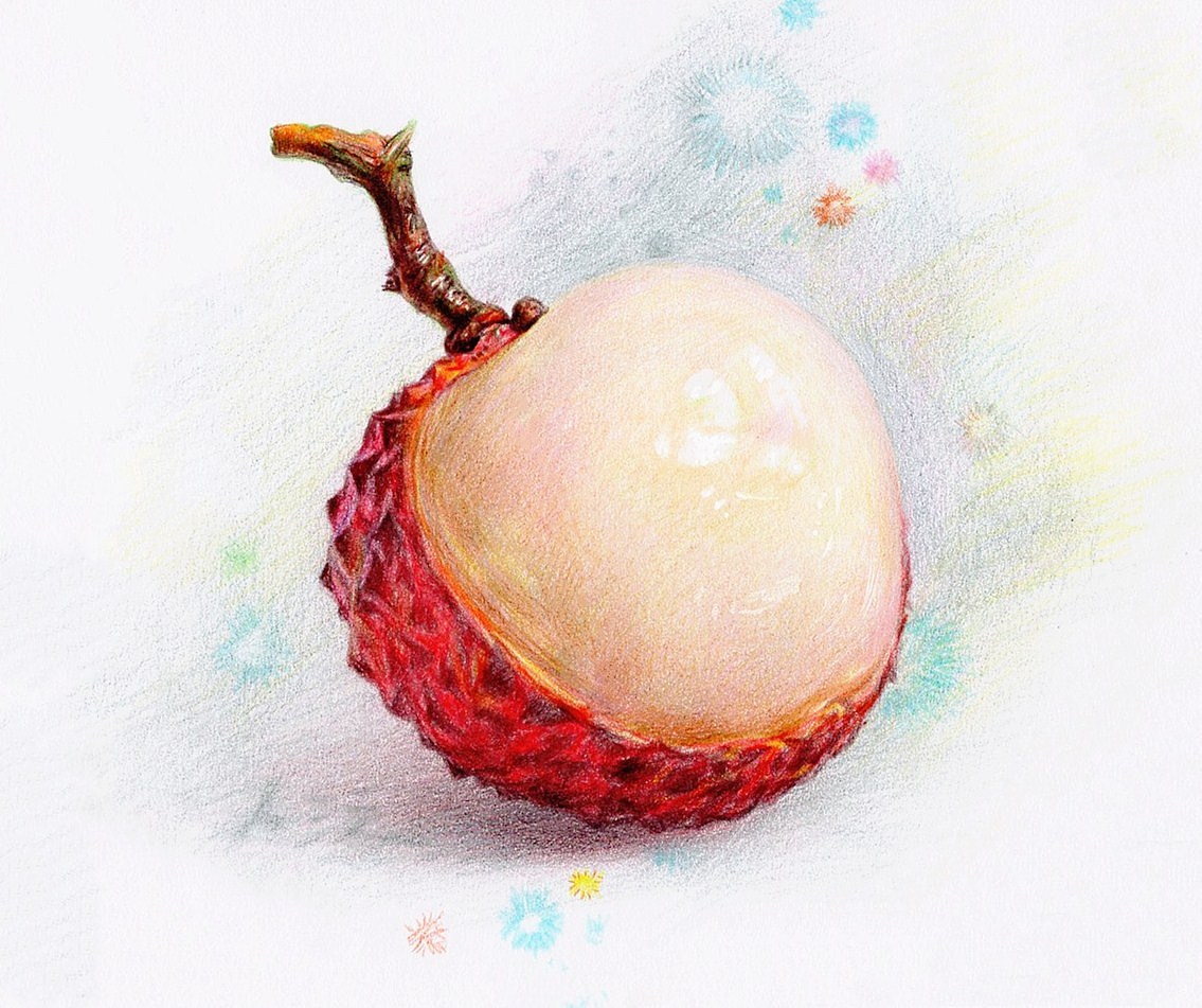 分享收藏水彩风景——樱花列车绘画步骤分享标签彩铅苹果瓜果水果临摹