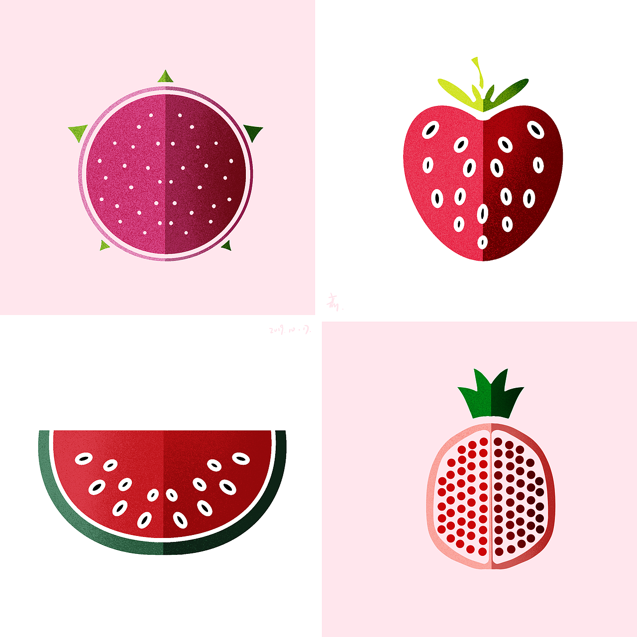 水果系列九宫格