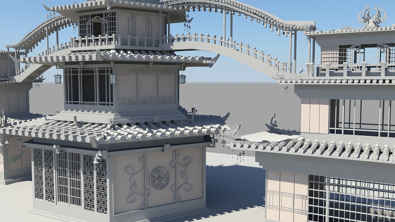 秦时明月 空山鸟语 雀阁 建模