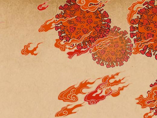 抗疫插画——古有大羿射日，今有仁医灭冠