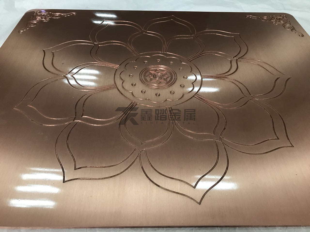 纯铜雕刻地砖,别墅进门铜地砖真实品质尽显高贵气息