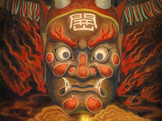 宣传插画——傩戏的视觉化海报