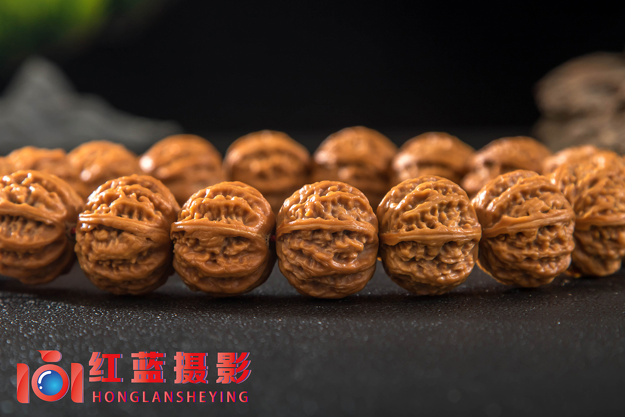 野生核桃手串拍摄