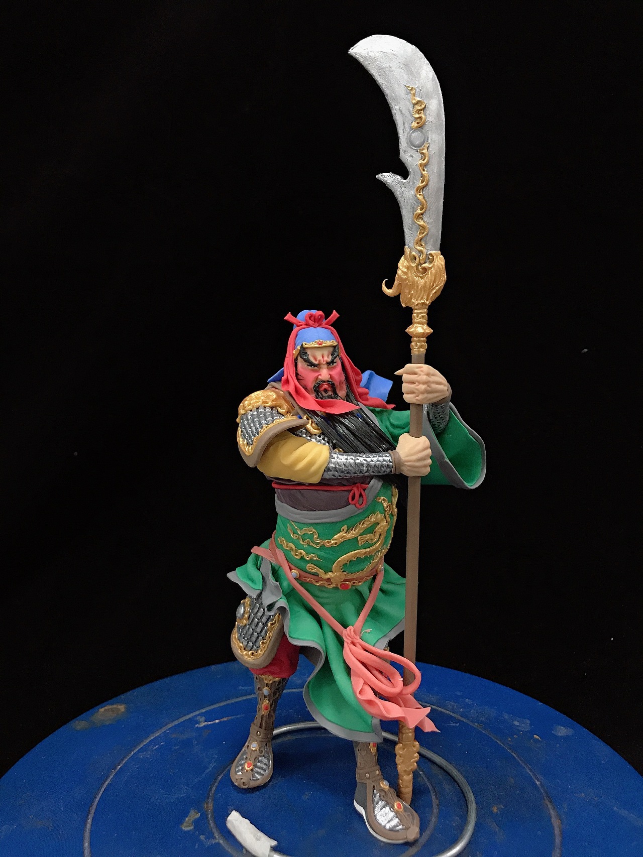 康健面塑作品《关云长》|纯艺术|雕塑|上京私物