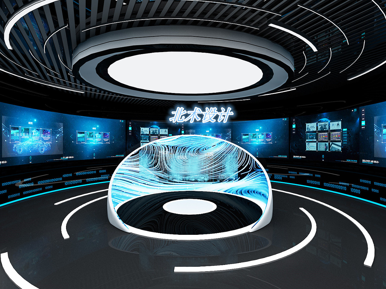 空间站文化展厅科技感