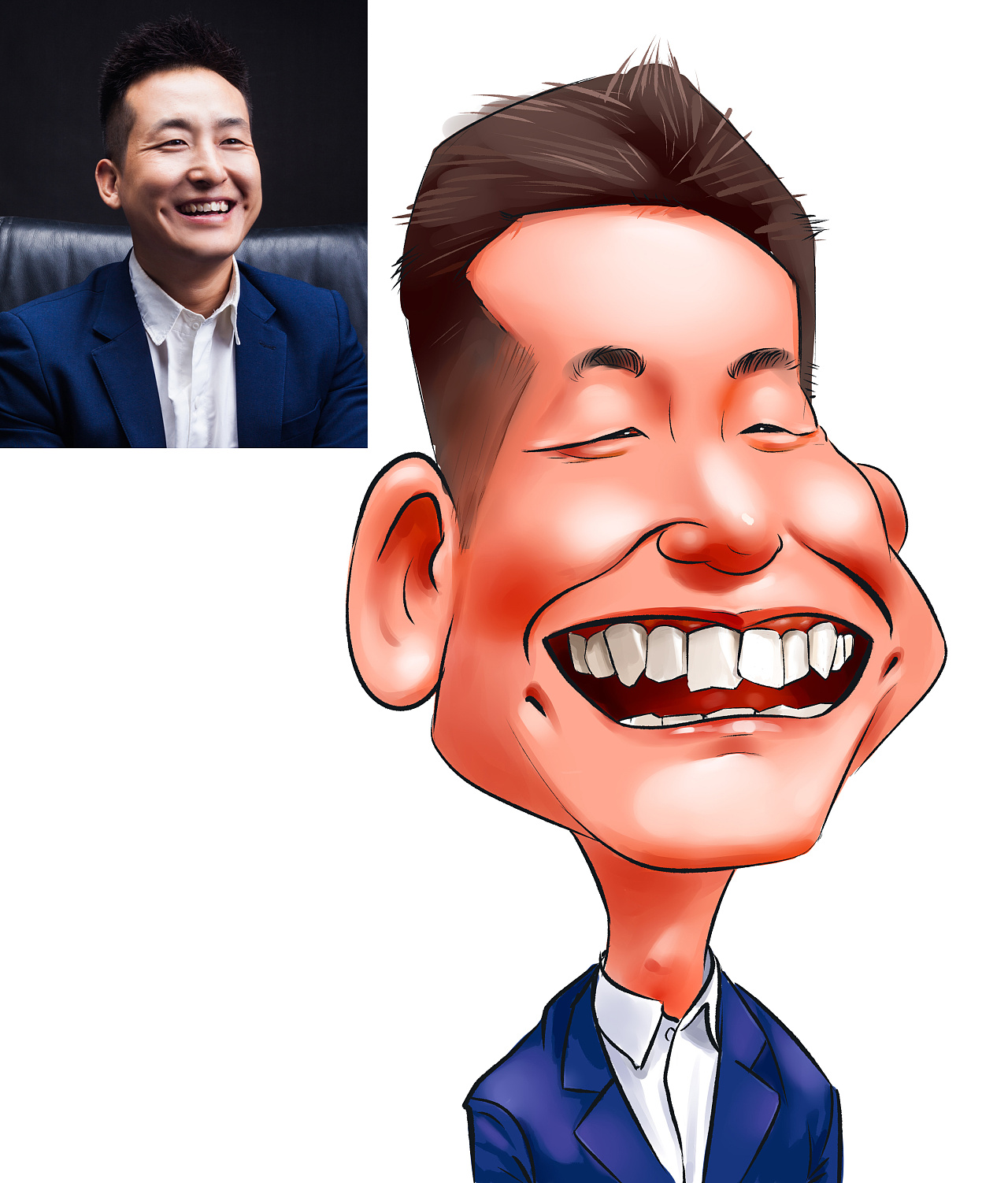 朋友说把帅哥画老了好多,你觉得呢?