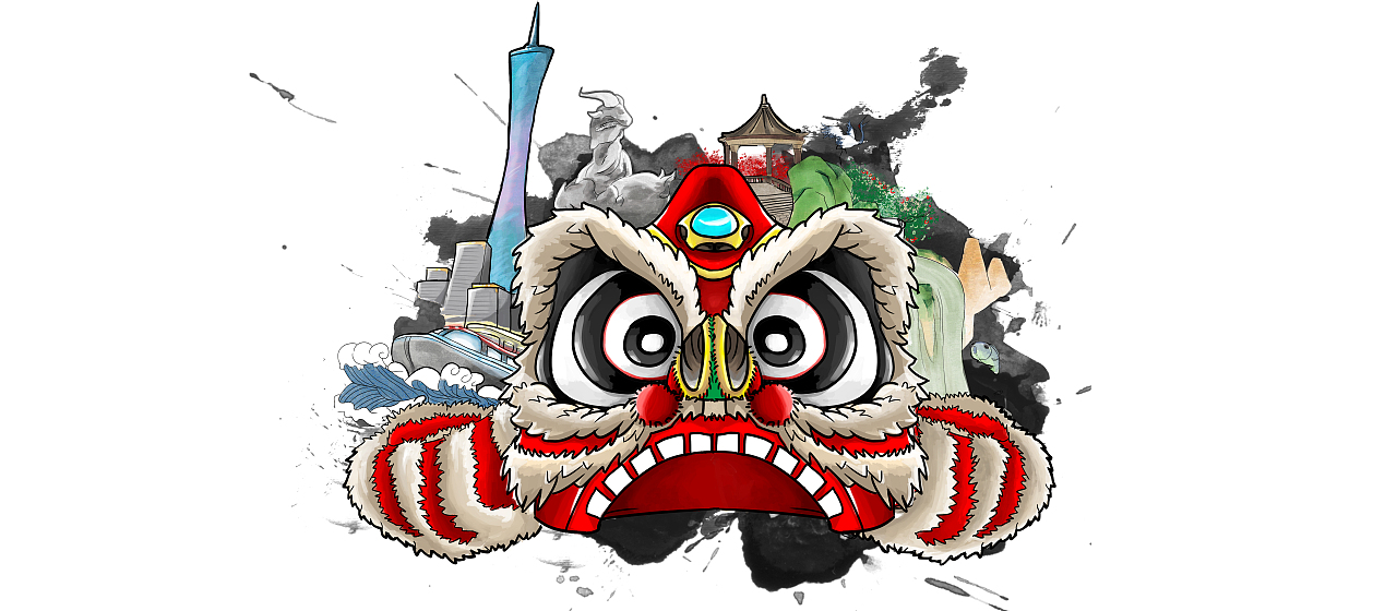 "小红毛"醒狮二次创作ip形象