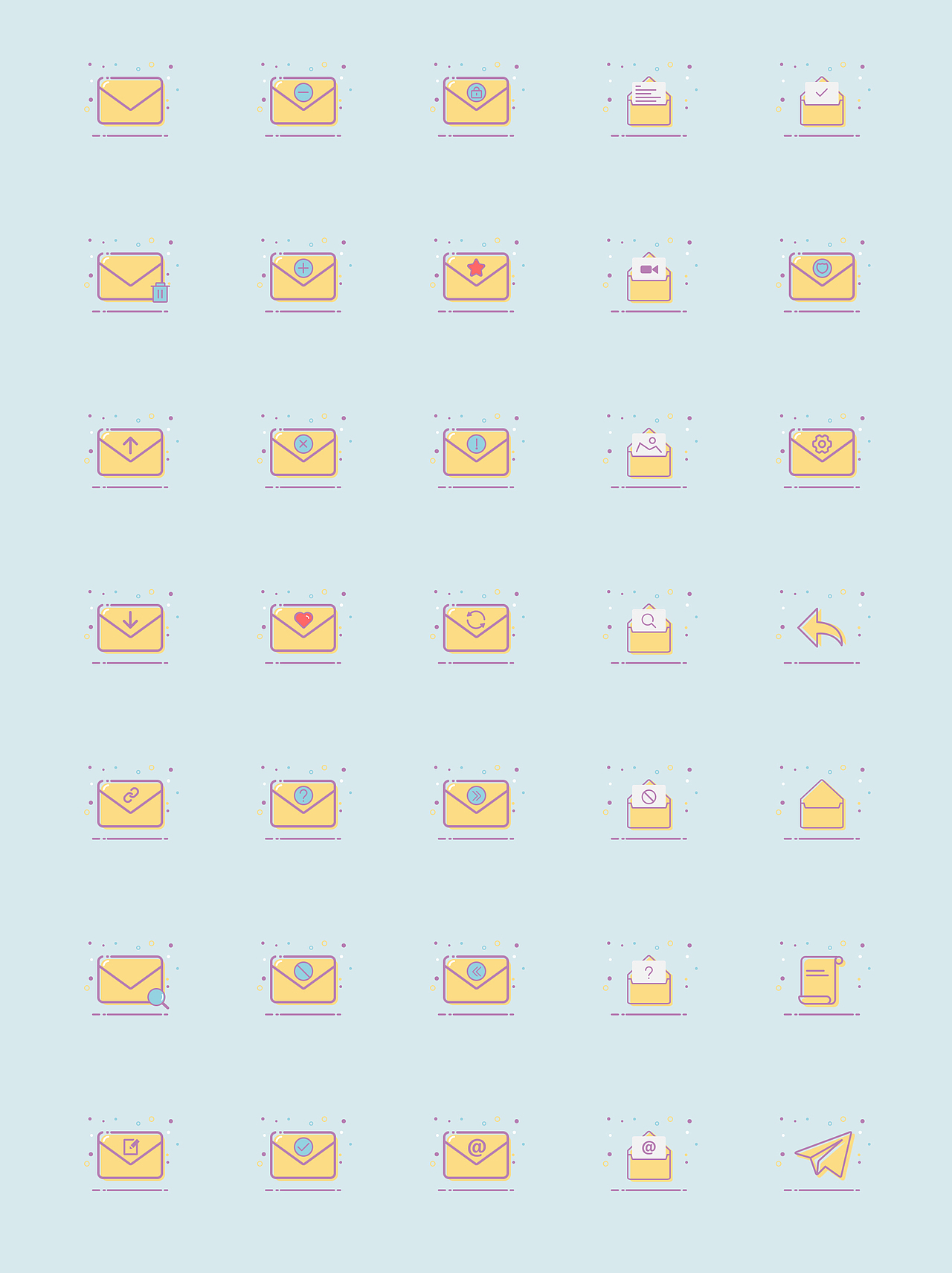 小清新邮箱图标