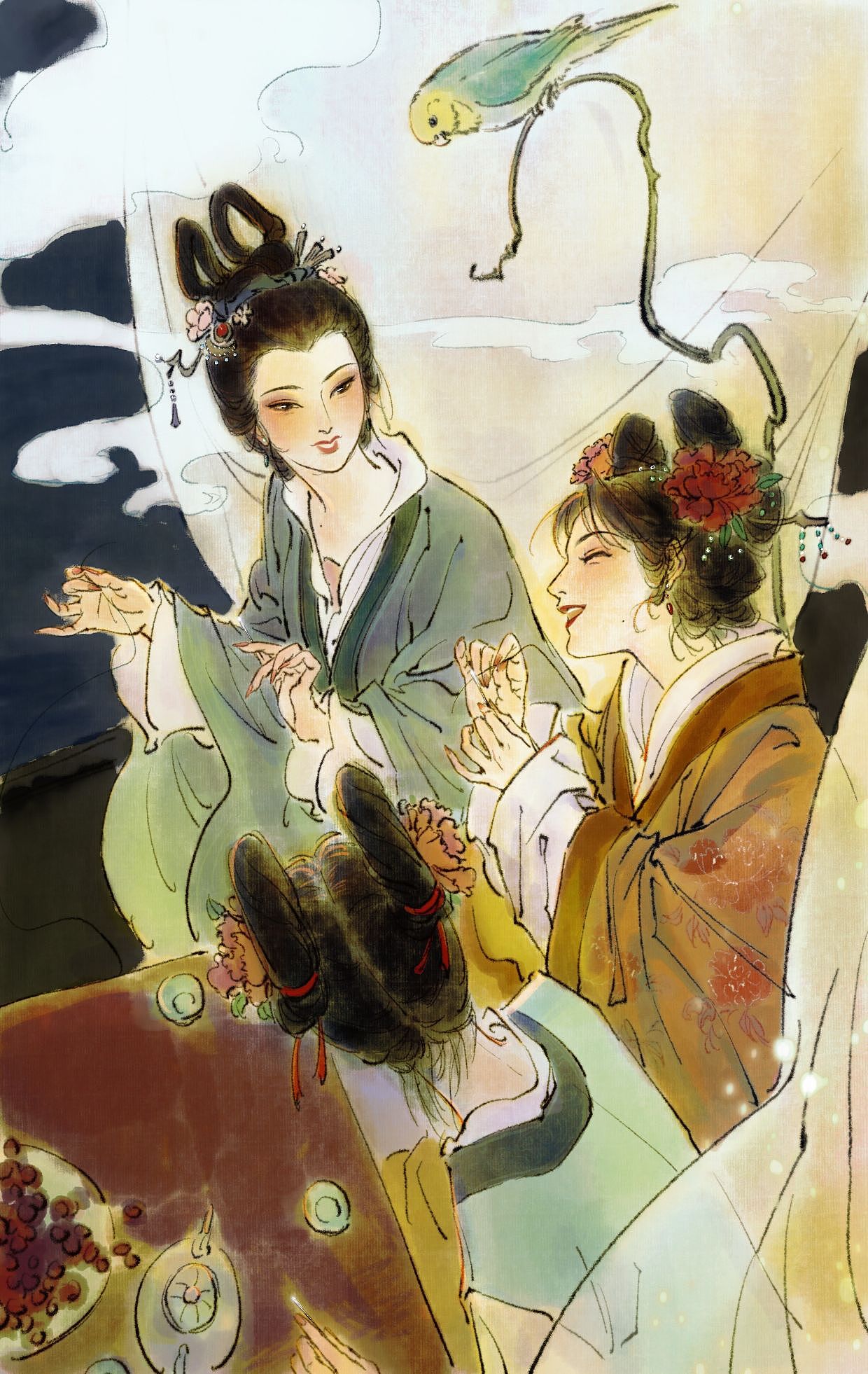 国风插画（图ZMzYxNDQyMTQw） - 艺术插画 - 站酷设计师一只咸水母原创素材 - 站酷ZCOOL
