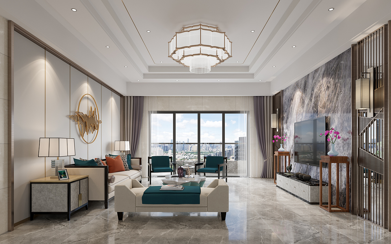 中式轻奢住宅（图ZMjQyMTM0NDA4） - 家装设计 - 站酷设计师KentonWong原创素材 - 站酷ZCOOL