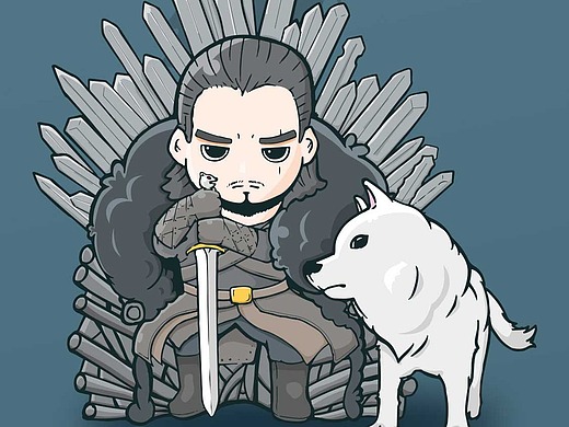 权力的游戏:琼恩雪诺q版人物练习