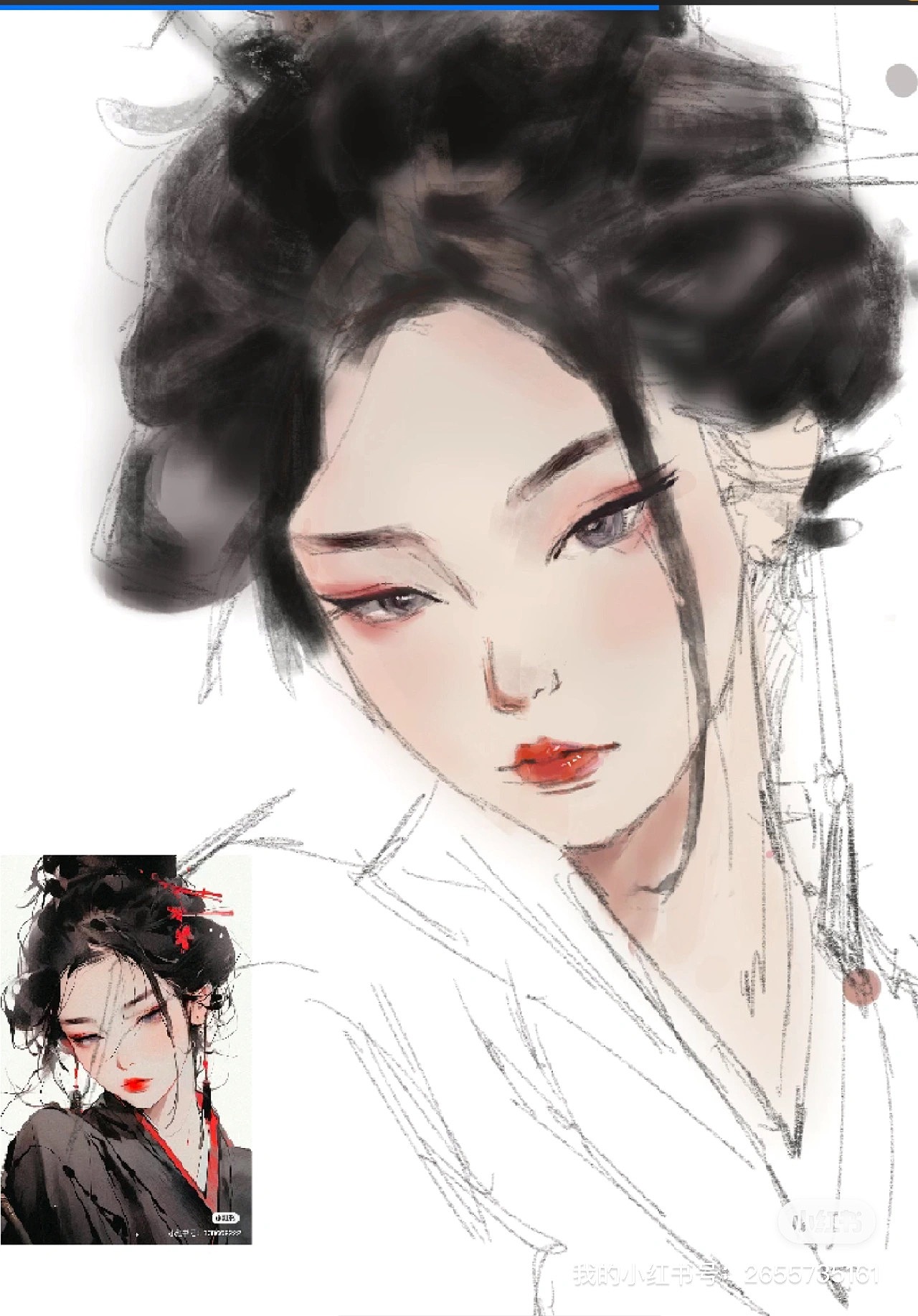 古风美女临摹（图ZMzQ5MzAxMzMy） - 艺术插画 - 站酷设计师Z082451057原创素材 - 站酷ZCOOL