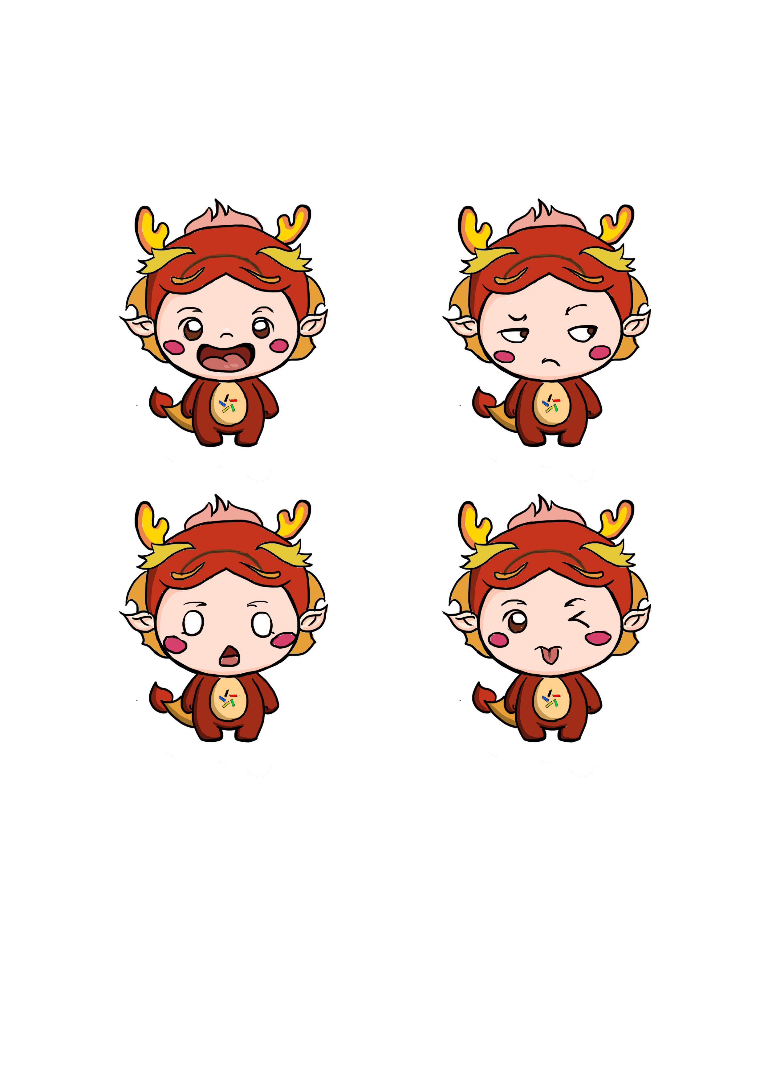 陕西# 体彩吉祥物设计-龙龙