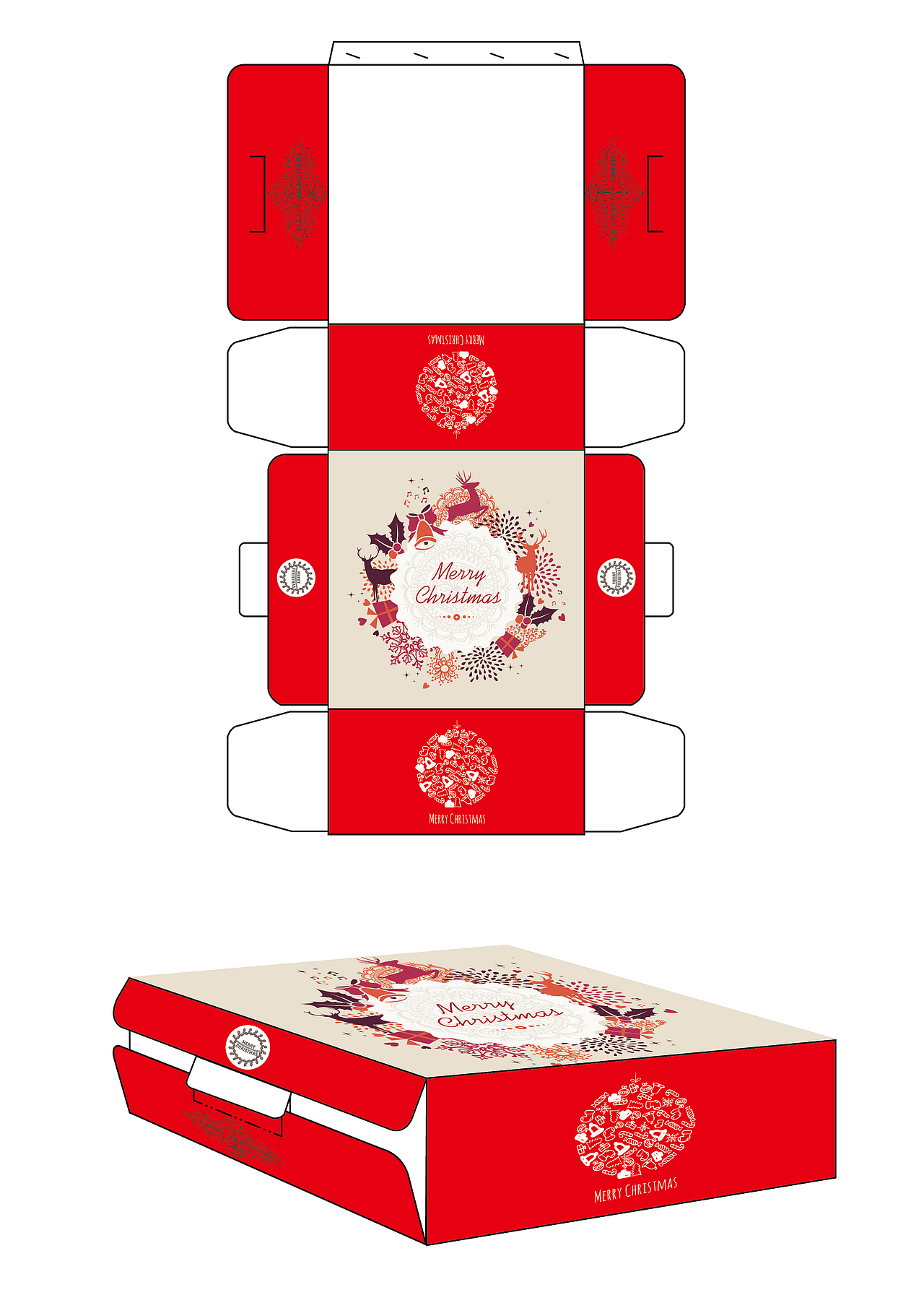 圣诞节礼品盒包装设计