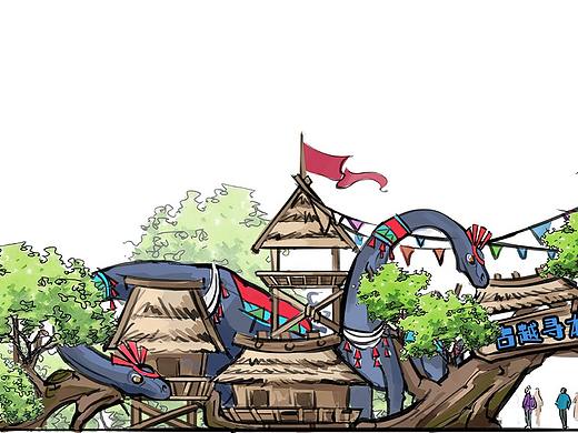 恐龙元素的建筑小设计