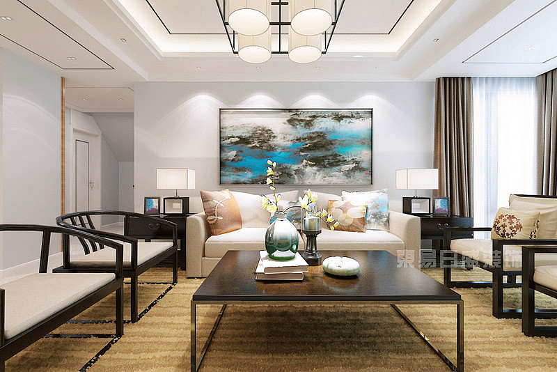 室内设计 景蜜村150平米-新中式 深圳东易日盛装饰