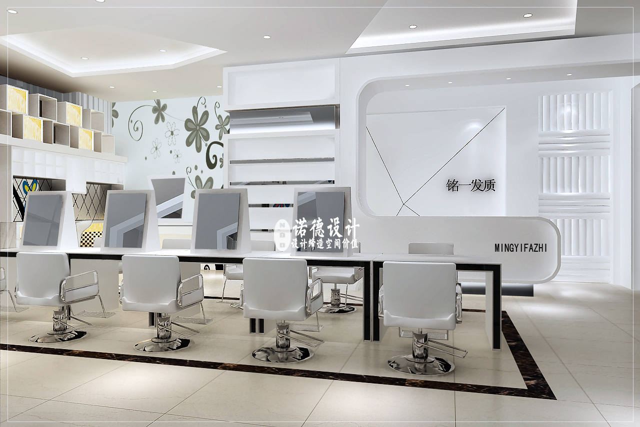 尺寸设计|匠人组合现在简约风格理发店发廊效果图|空间|室内设计|尺寸DESIGN - 原创作品 - 站酷 (ZCOOL)