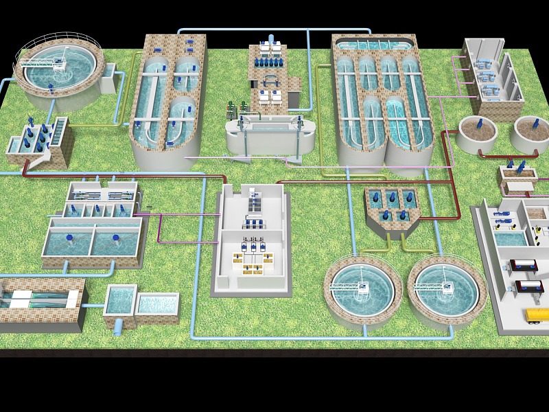 水厂3d工艺模型