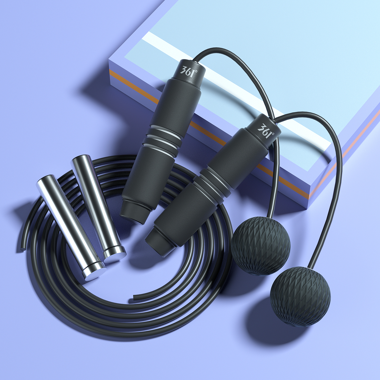 361°跳绳电商产品建模渲染-黑马视觉