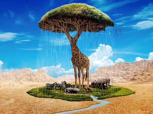 长颈鹿合成（个人主页-ZNDQ1NzUzMDQ=） - 其他平面 - 站酷设计师还是苟点好原创素材 - 站酷ZCOOL