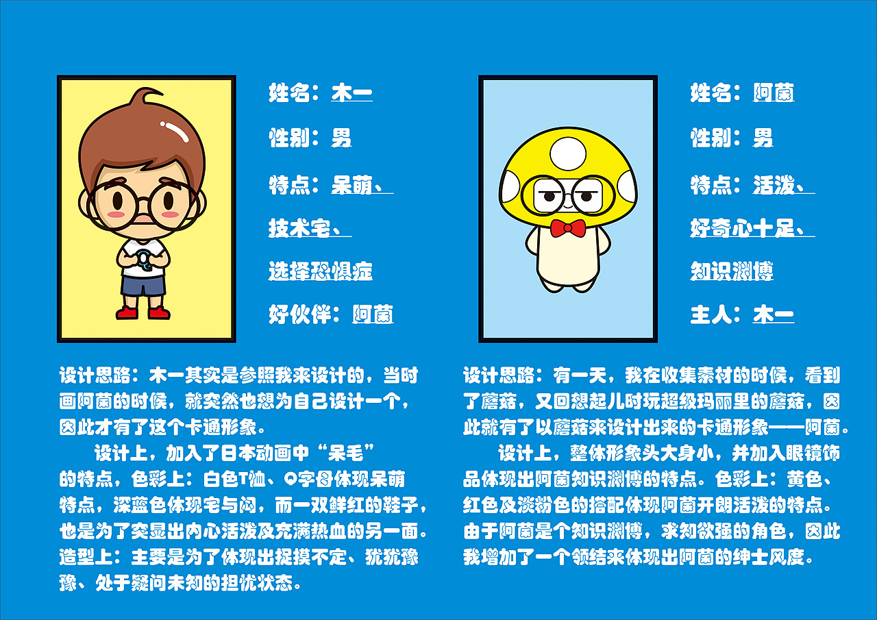 我的小伙伴阿菌及我自己的卡通形象(新手上路,不足之处,请多指教)