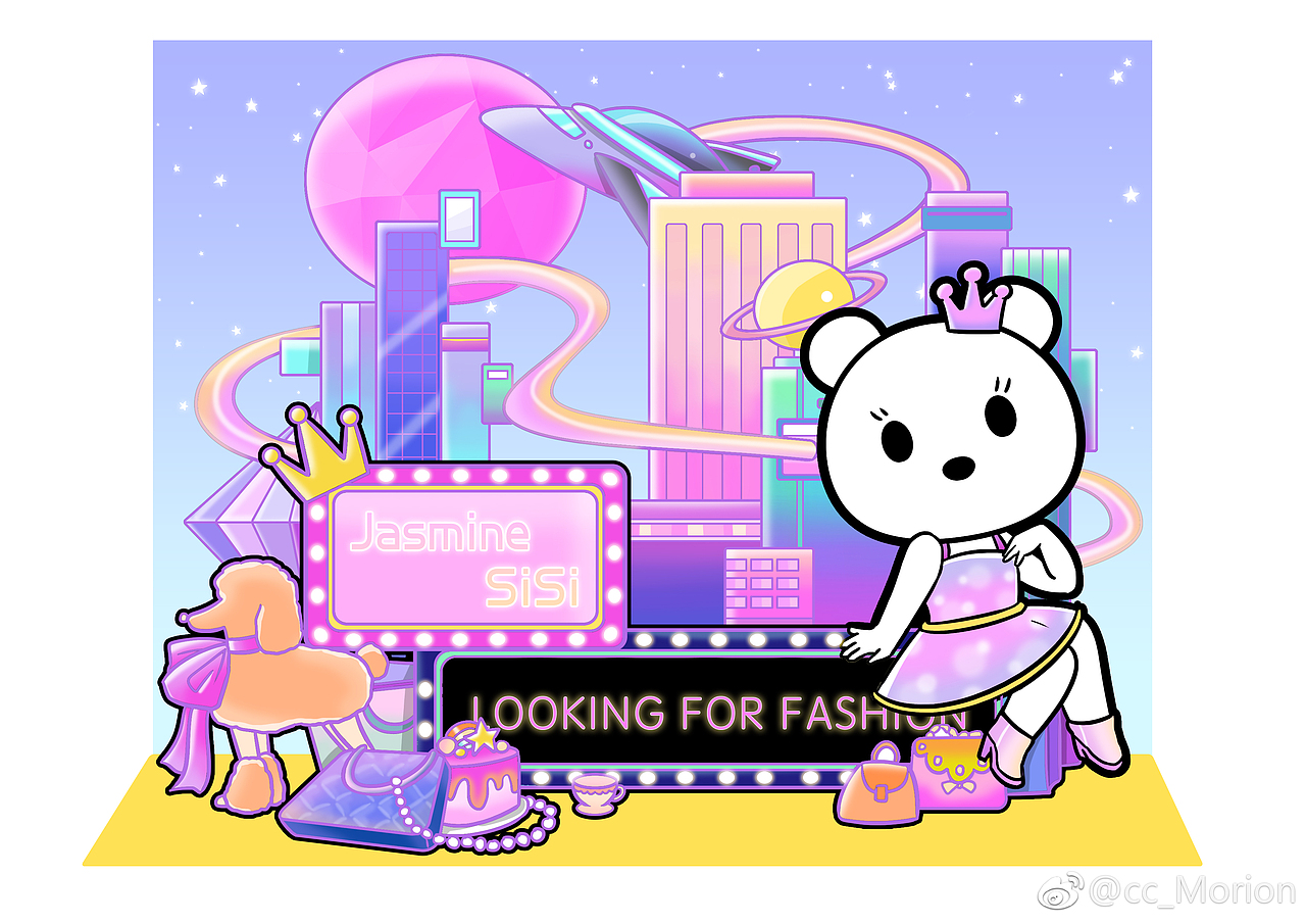 IP衍生插画背景拍照板