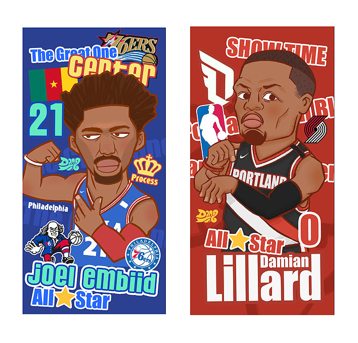 NBA球星小图（图ZMjEyOTg2MDE2） - 艺术插画 - 站酷设计师照葫芦画个瓢原创素材 - 站酷ZCOOL