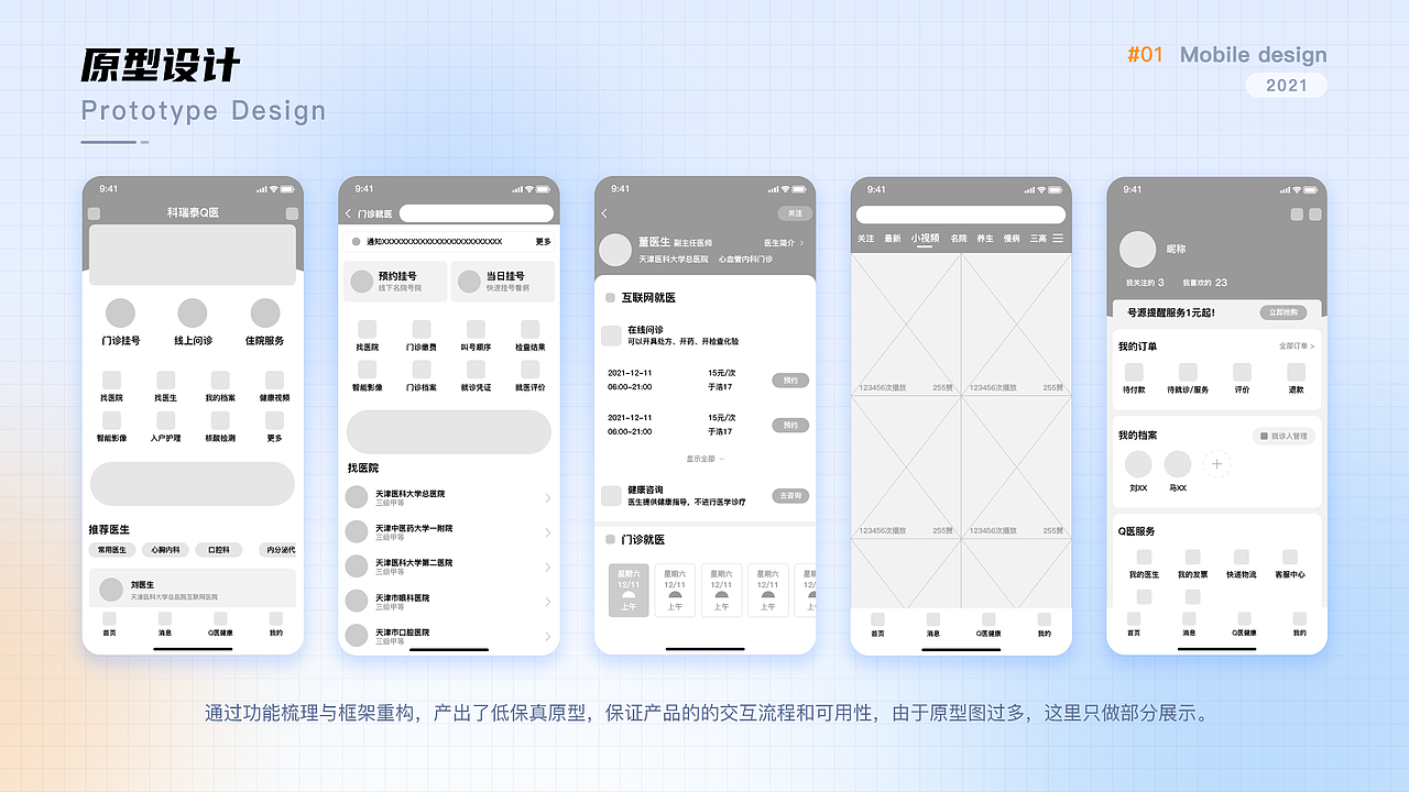 2021设计作品集 (科瑞泰Q医APP 互联网医院/门诊/住院)