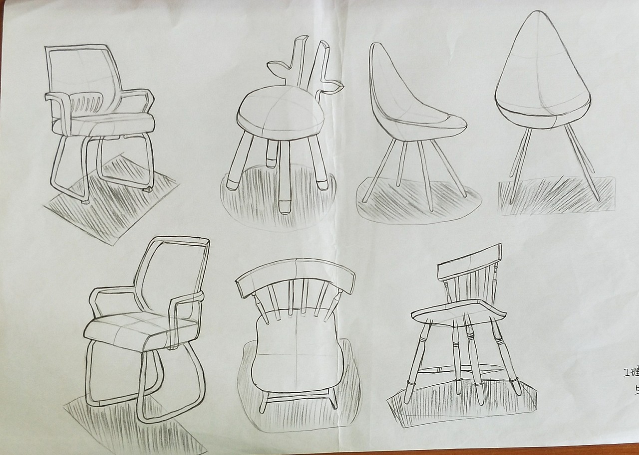 各种椅子写生练习