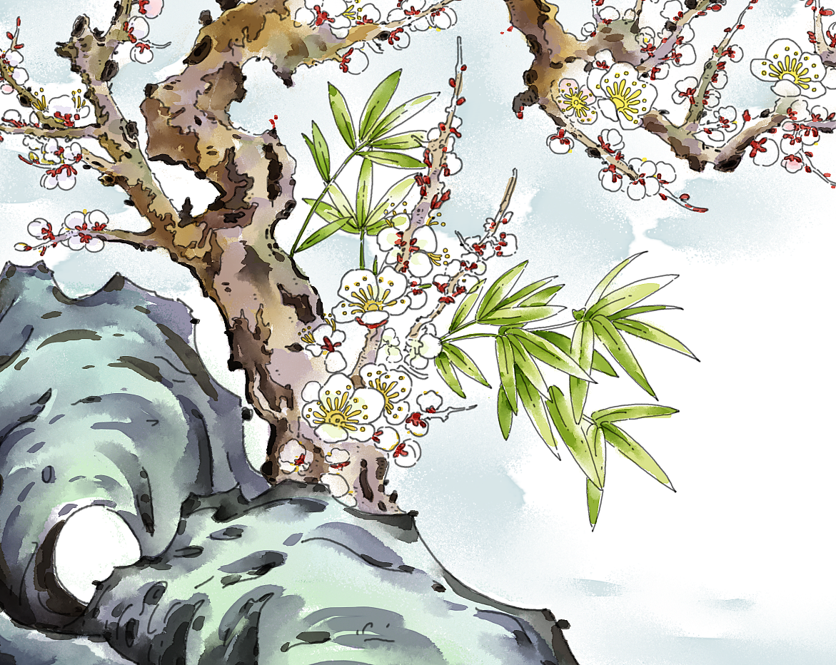 古诗配图|插画|商业插画|变种西瓜皮 - 原创作品 - 站酷 (zcool)